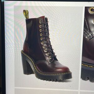 doc marten Kendra boots in cherry red